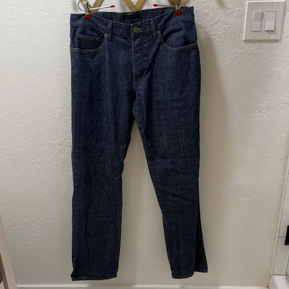 Theory Men’s Dark Blue Straight Jeans 34x32
